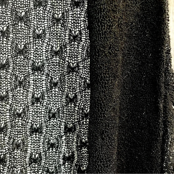 Cable & Gauge Black Sleeveless Lace Sweater Cardigan, S - Picture 8 of 8